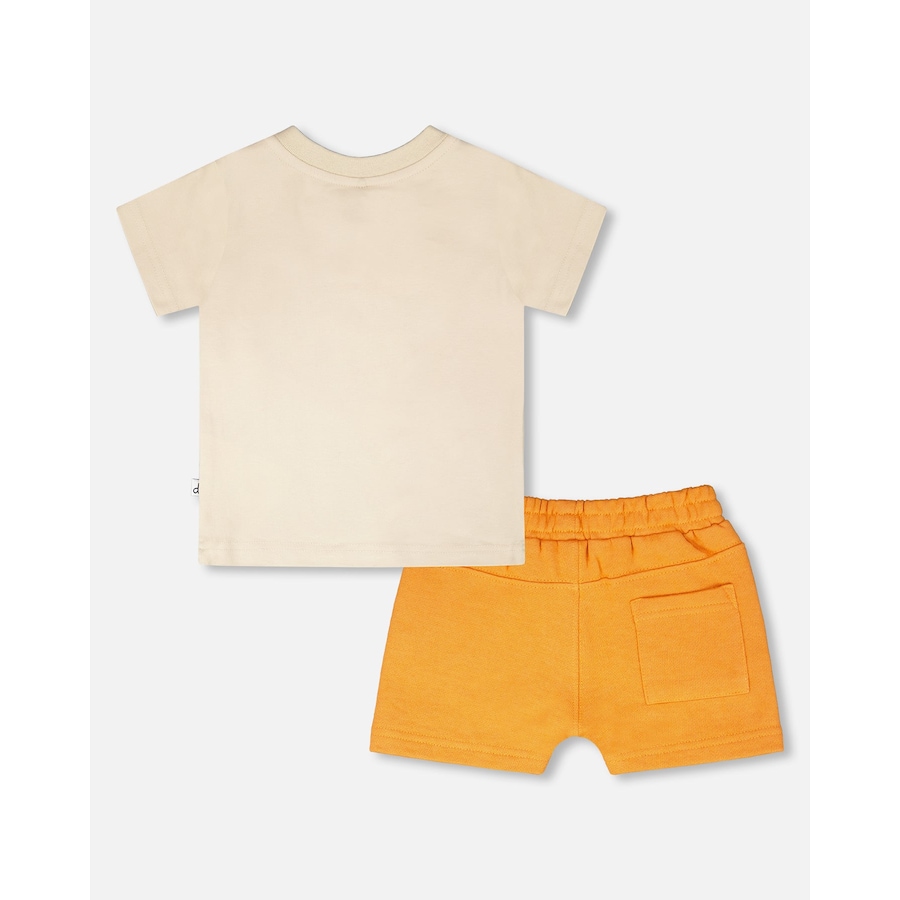 Image 930397_ALTMORE1.jpg, Product 930-397 / Price $22.50, Organic Cotton Lion and Savanna Short Sleeve T-Shirt and Short Set from Deux par Deux on TSC.ca's Fashion department