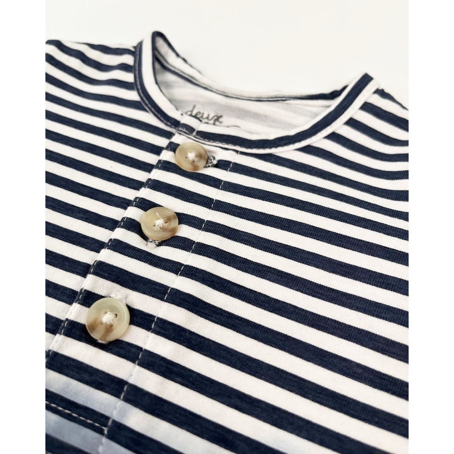 Image 930416_ALTMORE2.jpg, Product 930-416 / Price $11.70, Short Sleeve Gradient Stripes Organic Cotton Romper from Deux par Deux on TSC.ca's Fashion department