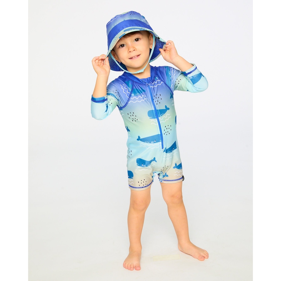 Image 930453_ALTMORE2.jpg, Product 930-453 / Price $23.00, One-Piece Long Sleeve Whale Print Rashguard from Deux par Deux on TSC.ca's Fashion department