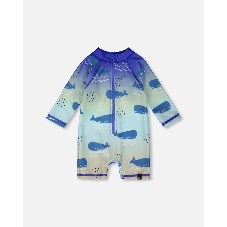 Image 930453_ST01.jpg, Product 930-453 / Price $23.00, One-Piece Long Sleeve Whale Print Rashguard from Deux par Deux on TSC.ca's Fashion department