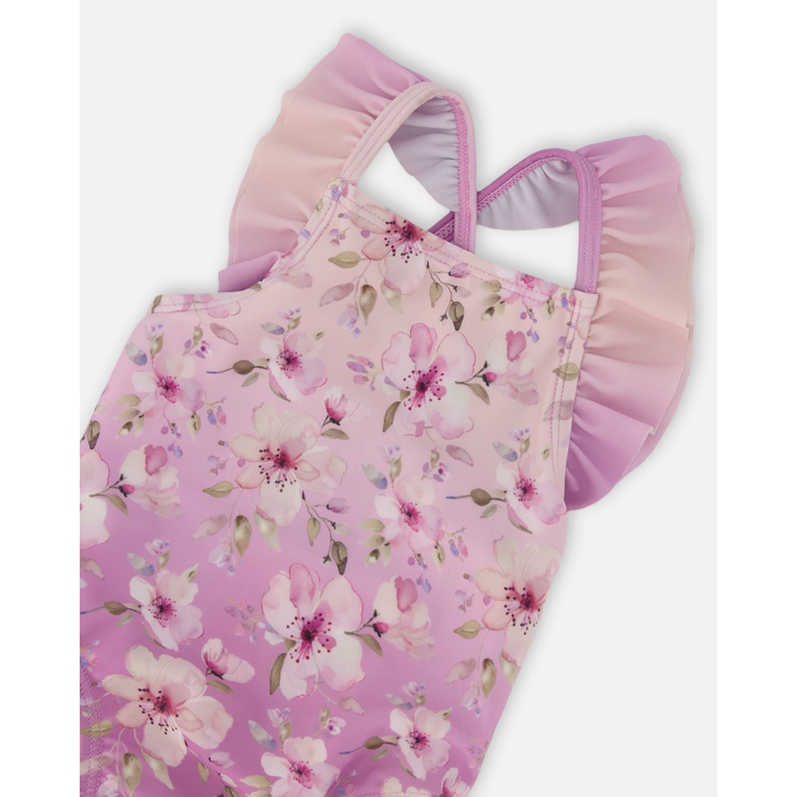 Image 930455_ALTMORE3.jpg, Product 930-455 / Price $21.00, One-Piece Ruffle Flower Print Swimsuit from Deux par Deux on TSC.ca's Fashion department