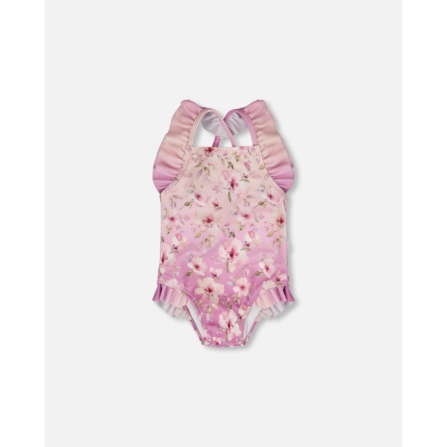 Image 930455_ST01.jpg, Product 930-455 / Price $21.00, One-Piece Ruffle Flower Print Swimsuit from Deux par Deux on TSC.ca's Fashion department