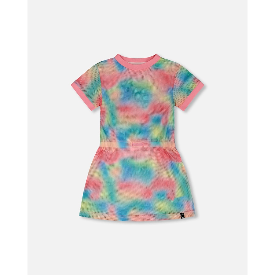 Image 930504_ST01.jpg, Product 930-504 / Price $19.50 - $21.50, Mesh Short Sleeves Elastic Waist Beach Dress from Deux par Deux on TSC.ca's Fashion department