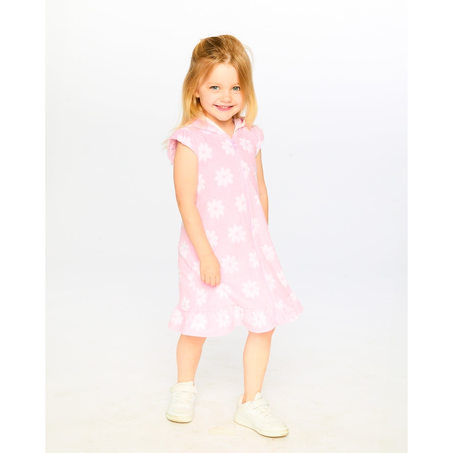 Image 930521_ALTMORE1.jpg, Product 930-521 / Price $29.50, Terry Cloth Beach Hoodie Flowers Dress from Deux par Deux on TSC.ca's Fashion department
