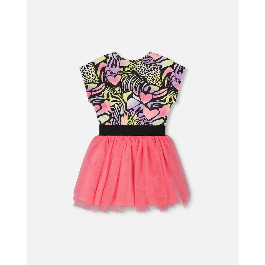 Image 930528_ALTMORE2.jpg, Product 930-528 / Price $18.60, Short Sleeve Bi-Material Animal and Heart Dress from Deux par Deux on TSC.ca's Fashion department