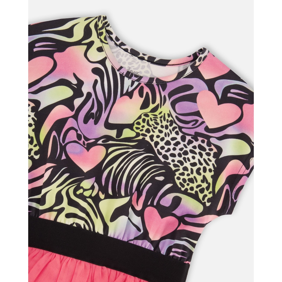 Image 930528_ALTMORE3.jpg, Product 930-528 / Price $18.60, Short Sleeve Bi-Material Animal and Heart Dress from Deux par Deux on TSC.ca's Fashion department