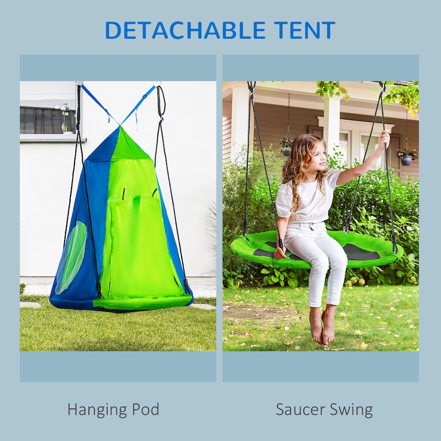 Image 930593_ALTMORE3.jpg, Product 930-593 / Price $79.99, Outsunny Kids Hanging Tree Swing Tent, Sensory Swing with Screen Window from Outsunny on TSC.ca's Home & Garden department