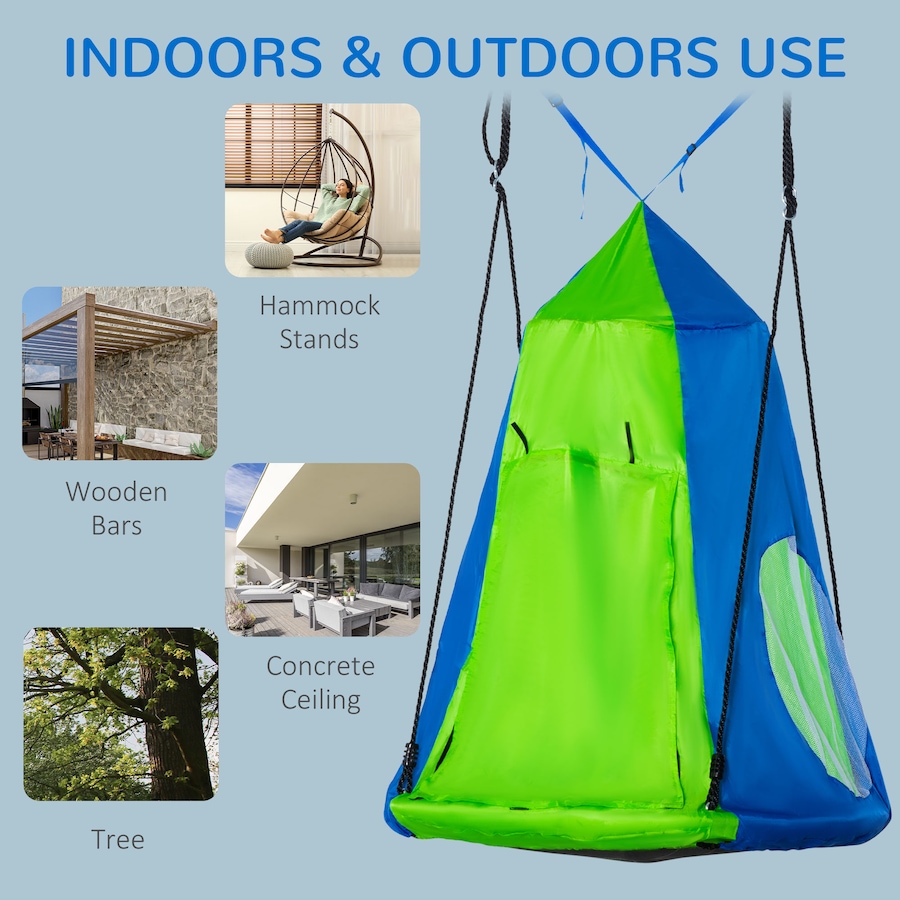 Image 930593_ALTMORE4.jpg, Product 930-593 / Price $79.99, Outsunny Kids Hanging Tree Swing Tent, Sensory Swing with Screen Window from Outsunny on TSC.ca's Home & Garden department