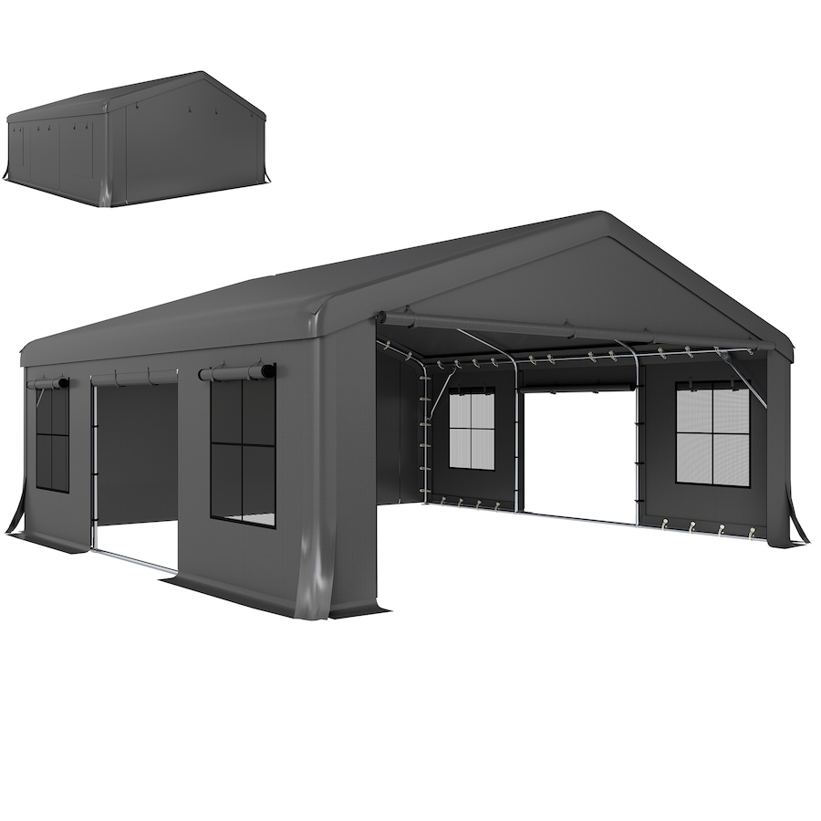Image 930600.jpg, Product 930-600 / Price $759.99, Outsunny 20' x 20' Heavy Duty Carport, Portable Garage with Doors, Windows from Outsunny on TSC.ca's Home & Garden department