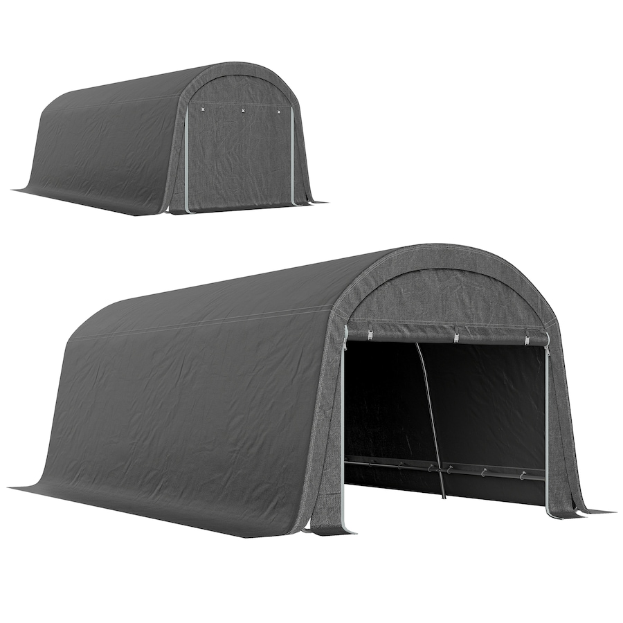 Image 930601.jpg, Product 930-601 / Price $387.99, Outsunny 10' x 20' Portable Shed, Bike Tent with Roll-up Zipper Door, Dark Grey from Outsunny on TSC.ca's Home & Garden department