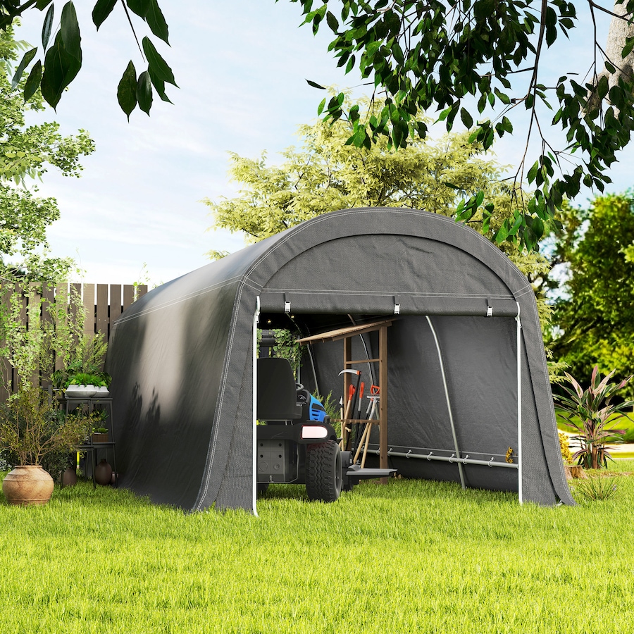 Image 930601_ALTMORE6.jpg, Product 930-601 / Price $387.99, Outsunny 10' x 20' Portable Shed, Bike Tent with Roll-up Zipper Door, Dark Grey from Outsunny on TSC.ca's Home & Garden department