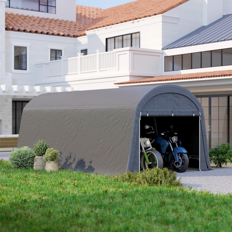 Image 930601_ALTMORE7.jpg, Product 930-601 / Price $387.99, Outsunny 10' x 20' Portable Shed, Bike Tent with Roll-up Zipper Door, Dark Grey from Outsunny on TSC.ca's Home & Garden department