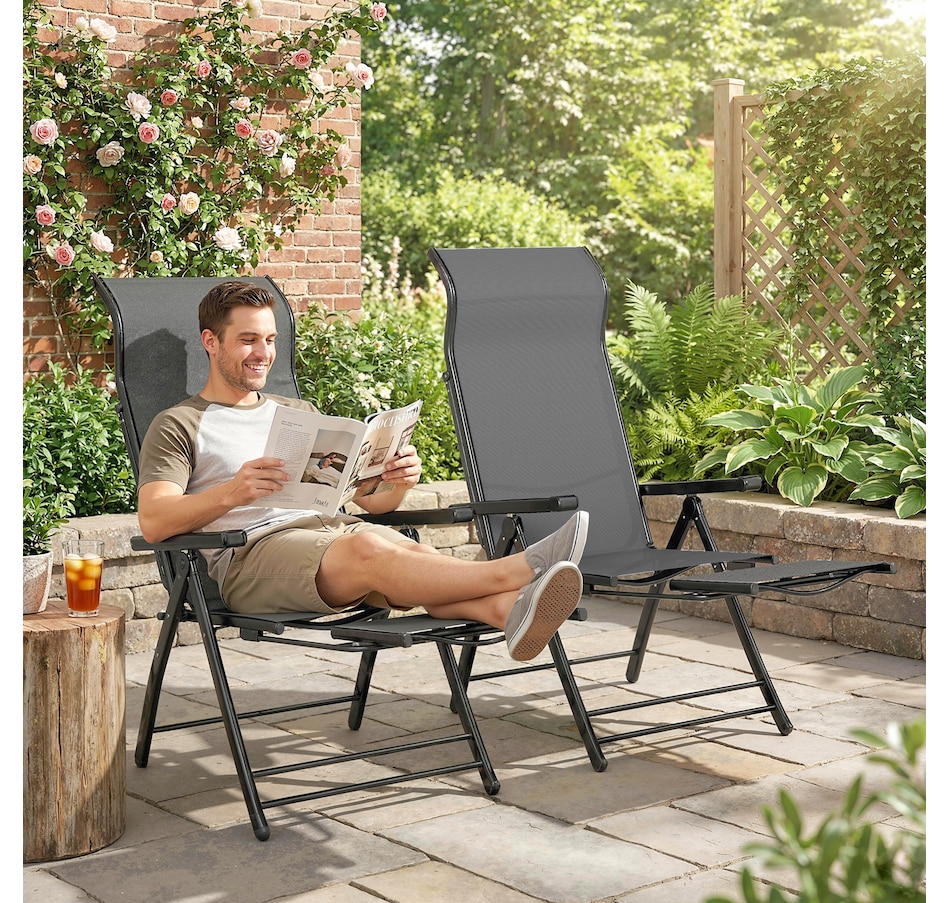 Image 930602_ALTMORE1.jpg, Product 930-602 / Price $179.99, Outsunny Folding Patio Chairs, Outdoor Recliner with Footrest from Outsunny on TSC.ca's Home & Garden department