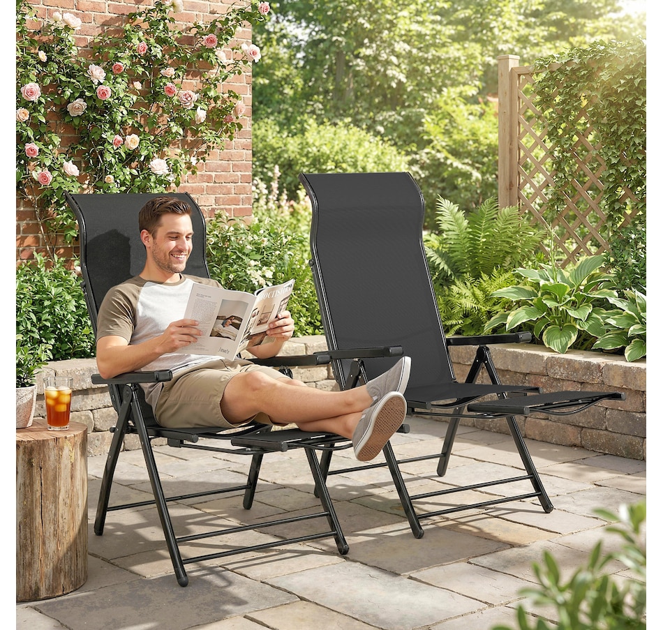 Image 930602_ALTMORE10.jpg, Product 930-602 / Price $179.99, Outsunny Folding Patio Chairs, Outdoor Recliner with Footrest from Outsunny on TSC.ca's Home & Garden department