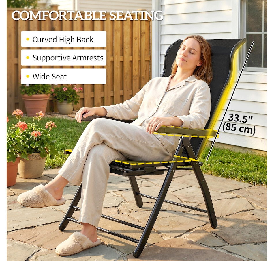 Image 930602_ALTMORE14.jpg, Product 930-602 / Price $179.99, Outsunny Folding Patio Chairs, Outdoor Recliner with Footrest from Outsunny on TSC.ca's Home & Garden department