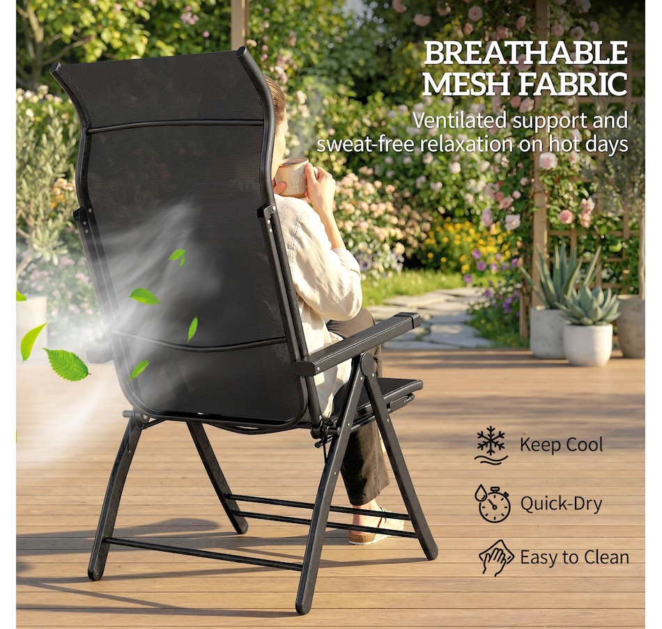 Image 930602_ALTMORE15.jpg, Product 930-602 / Price $179.99, Outsunny Folding Patio Chairs, Outdoor Recliner with Footrest from Outsunny on TSC.ca's Home & Garden department