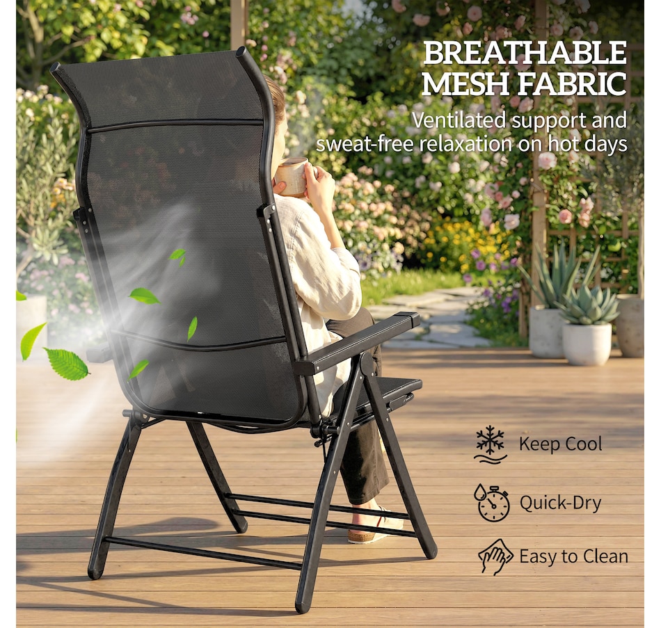 Image 930602_ALTMORE6.jpg, Product 930-602 / Price $179.99, Outsunny Folding Patio Chairs, Outdoor Recliner with Footrest from Outsunny on TSC.ca's Home & Garden department