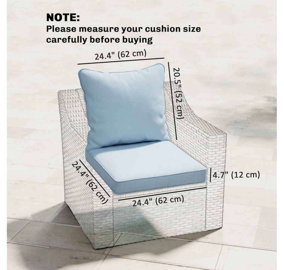 Image 930604_ALTMORE19.jpg, Product 930-604 / Price $129.99 - $155.99, Outsunny Patio Chair Cushions Pillows Set of 2, Replacement Patio Cushions from Outsunny on TSC.ca's Home & Garden department
