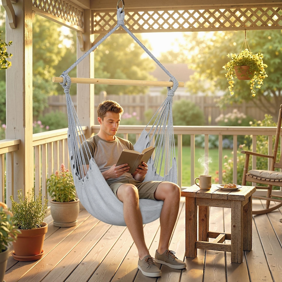 Image 930605_ALTMORE10.jpg, Product 930-605 / Price $42.99, Outsunny Hammock Chair, Swing Hanging Macrame Chair from Outsunny on TSC.ca's Home & Garden department