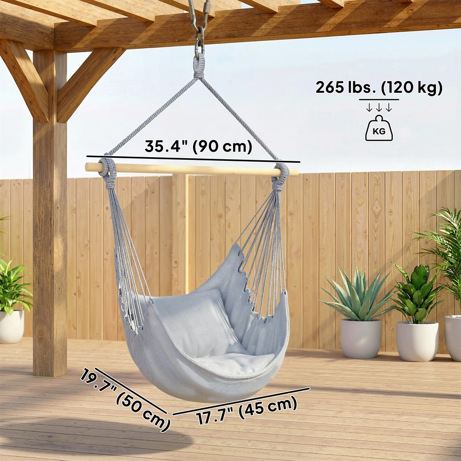 Image 930605_ALTMORE11.jpg, Product 930-605 / Price $42.99, Outsunny Hammock Chair, Swing Hanging Macrame Chair from Outsunny on TSC.ca's Home & Garden department
