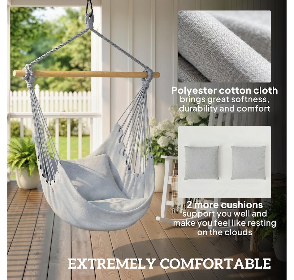 Image 930605_ALTMORE12.jpg, Product 930-605 / Price $34.99 - $37.99, Outsunny Hammock Chair, Swing Hanging Macrame Chair from Outsunny on TSC.ca's Home & Garden department