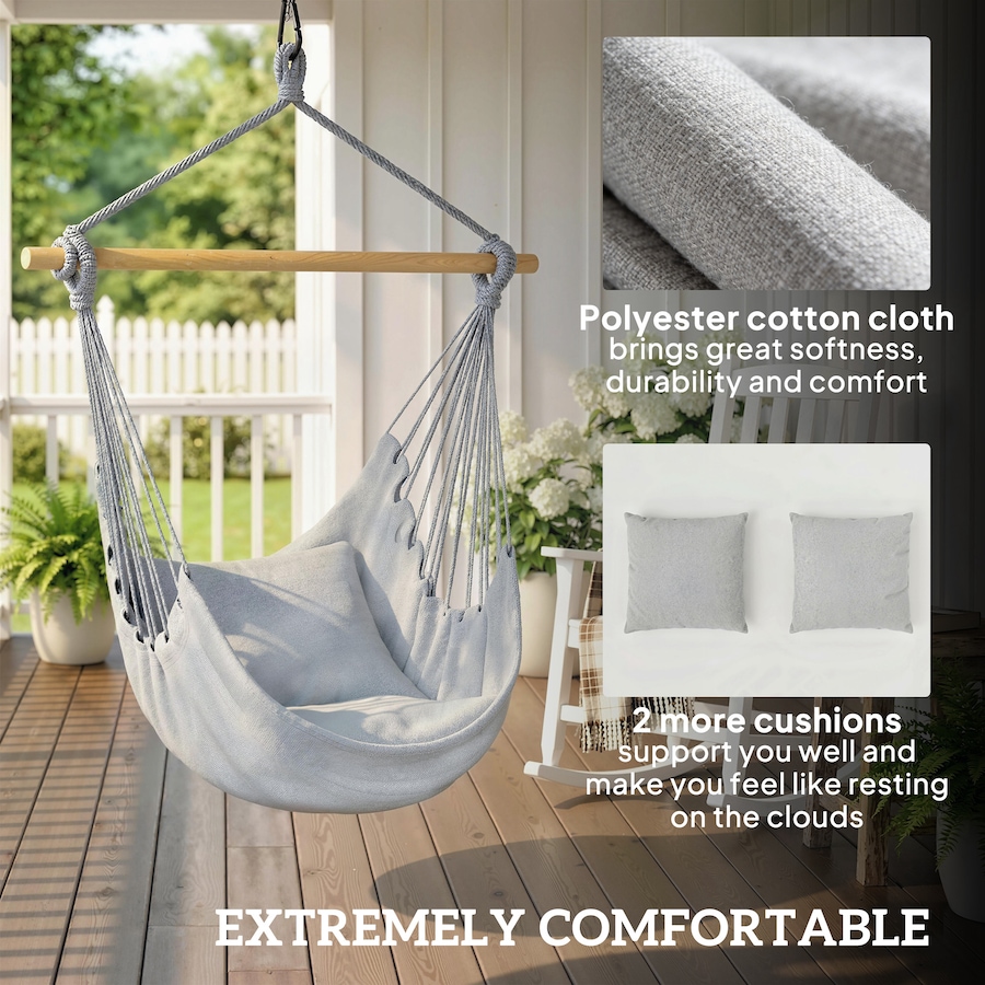 Image 930605_ALTMORE12.jpg, Product 930-605 / Price $42.99, Outsunny Hammock Chair, Swing Hanging Macrame Chair from Outsunny on TSC.ca's Home & Garden department