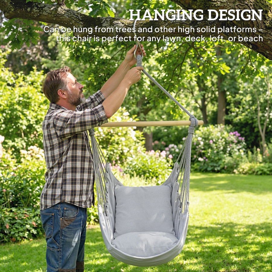 Image 930605_ALTMORE14.jpg, Product 930-605 / Price $42.99, Outsunny Hammock Chair, Swing Hanging Macrame Chair from Outsunny on TSC.ca's Home & Garden department