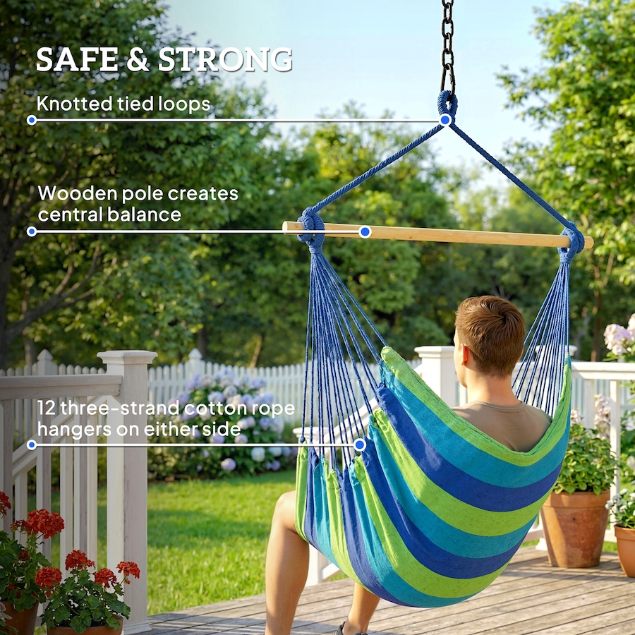 Image 930605_ALTMORE4.jpg, Product 930-605 / Price $42.99, Outsunny Hammock Chair, Swing Hanging Macrame Chair from Outsunny on TSC.ca's Home & Garden department