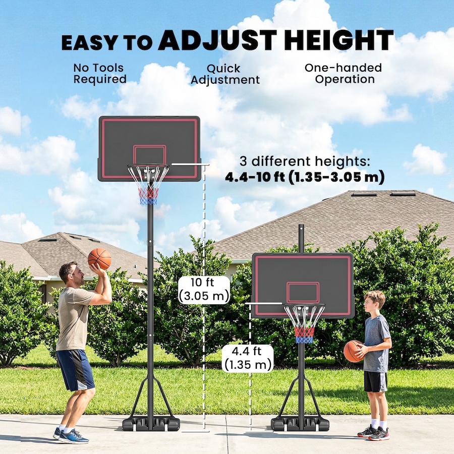 Image 930611_ALTMORE3.jpg, Product 930-611 / Price $149.99, Soozier Portable Basketball Hoop, 4.4-10ft Adjustable Height from Soozier on TSC.ca's Health & Fitness department