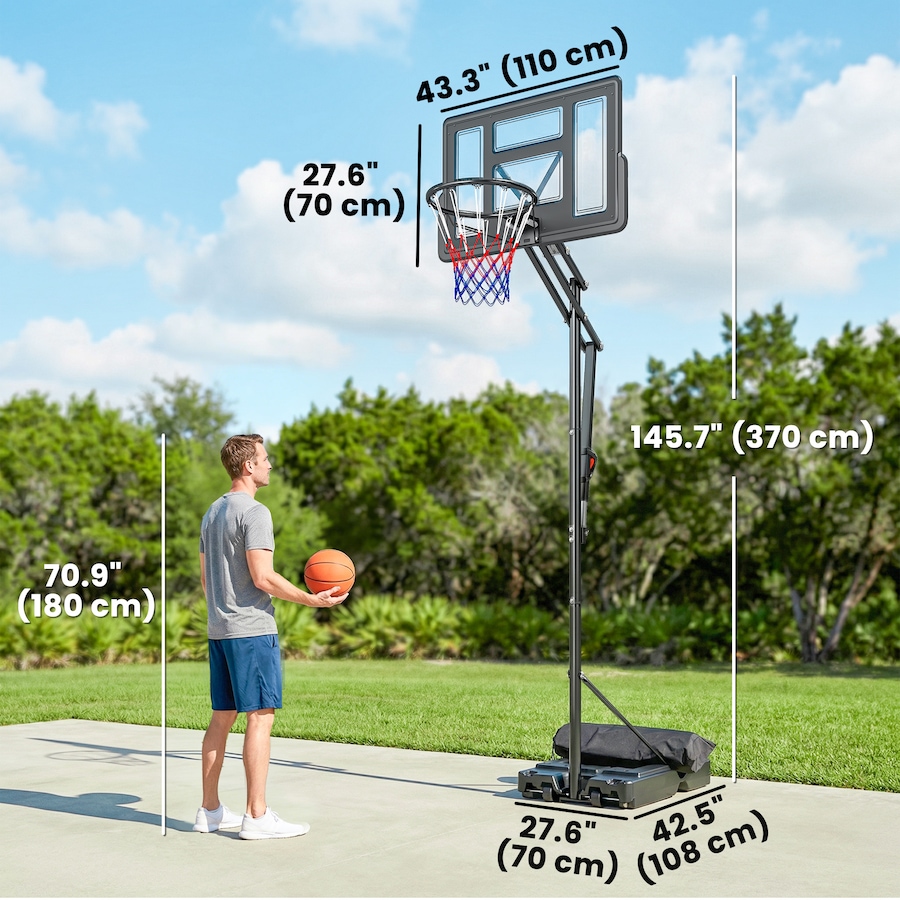 Image 930612_ALTMORE2.jpg, Product 930-612 / Price $189.99, Soozier Basketball Hoop Outdoor, 7.7 FT to 10 FT, Portable Basketball Goal from Soozier on TSC.ca's Health & Fitness department