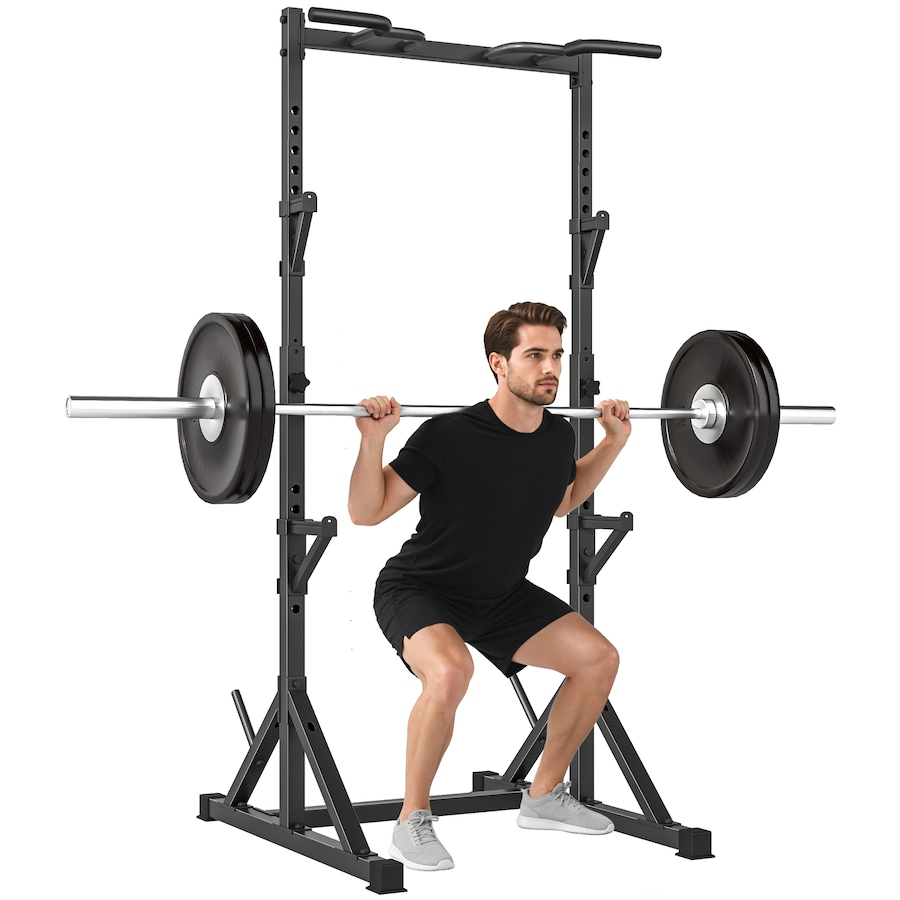 Image 930613.jpg, Product 930-613 / Price $169.99, Soozier Adjustable Squat Rack, Multi-Function Bench Press, Black from Soozier on TSC.ca's Health & Fitness department