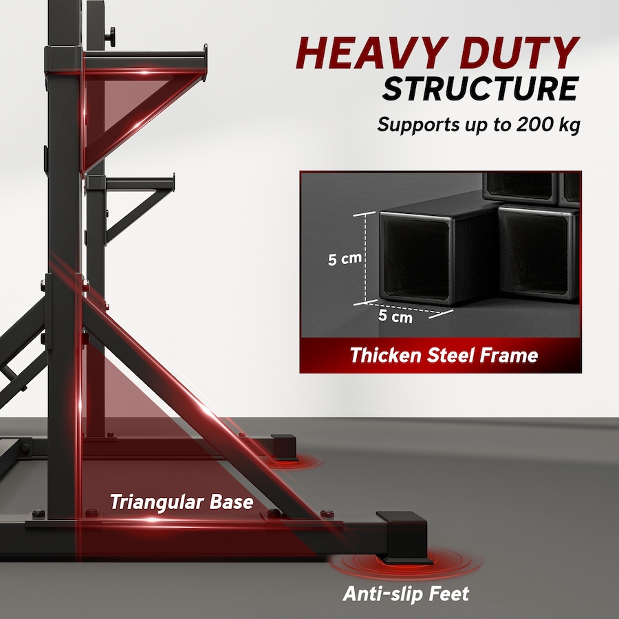 Image 930613_ALTMORE7.jpg, Product 930-613 / Price $169.99, Soozier Adjustable Squat Rack, Multi-Function Bench Press, Black from Soozier on TSC.ca's Health & Fitness department