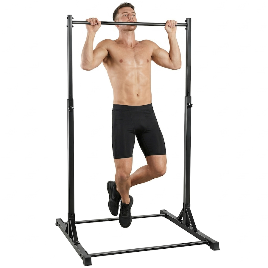 Image 930614.jpg, Product 930-614 / Price $139.99, Soozier Portable Pull Up Station, Height Adjustable Pull Up Bar, Black from Soozier on TSC.ca's Health & Fitness department