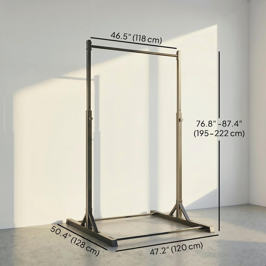 Image 930614_ALTMORE2.jpg, Product 930-614 / Price $139.99, Soozier Portable Pull Up Station, Height Adjustable Pull Up Bar, Black from Soozier on TSC.ca's Health & Fitness department