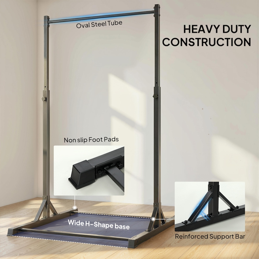 Image 930614_ALTMORE4.jpg, Product 930-614 / Price $139.99, Soozier Portable Pull Up Station, Height Adjustable Pull Up Bar, Black from Soozier on TSC.ca's Health & Fitness department