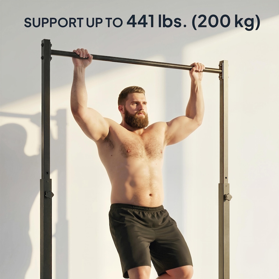 Image 930614_ALTMORE5.jpg, Product 930-614 / Price $139.99, Soozier Portable Pull Up Station, Height Adjustable Pull Up Bar, Black from Soozier on TSC.ca's Health & Fitness department