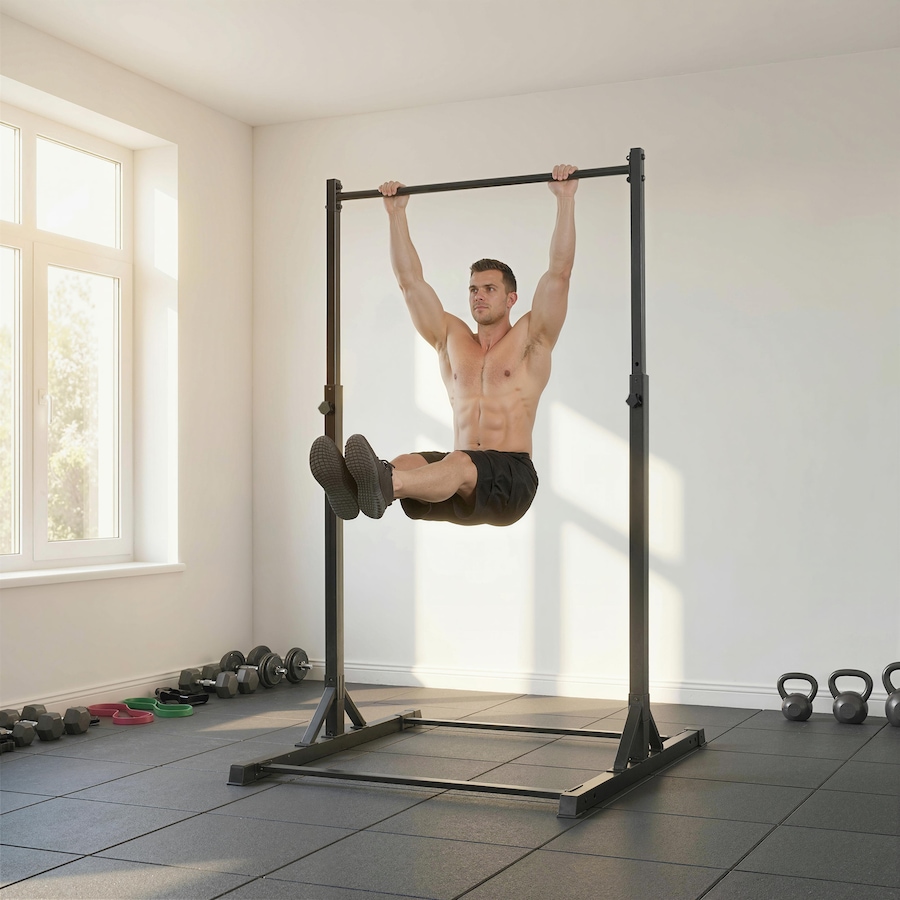 Image 930614_ALTMORE7.jpg, Product 930-614 / Price $139.99, Soozier Portable Pull Up Station, Height Adjustable Pull Up Bar, Black from Soozier on TSC.ca's Health & Fitness department
