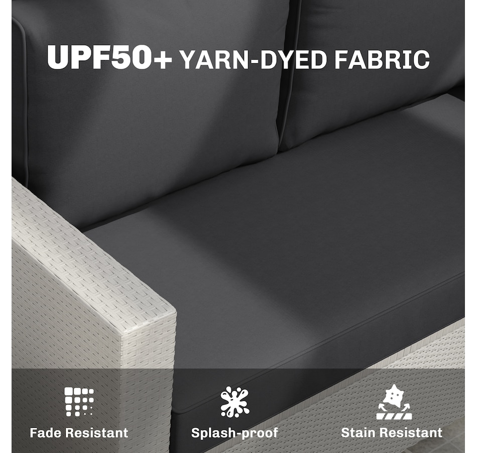 Image 930617_ALTMORE4.jpg, Product 930-617 / Price $149.99, Outsunny 2 Seater Outdoor Seat Cushions Patio Furniture Cushions Black from Outsunny on TSC.ca's Home & Garden department