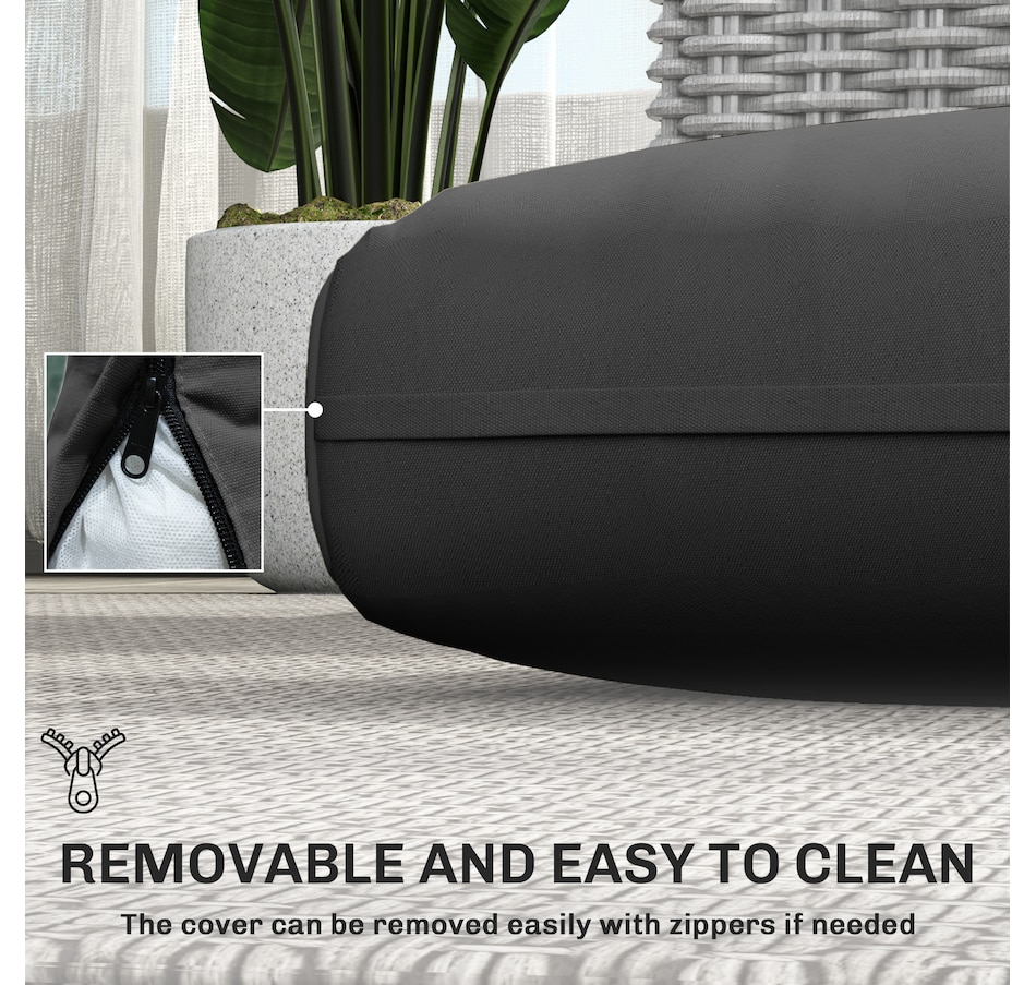 Image 930617_ALTMORE5.jpg, Product 930-617 / Price $149.99, Outsunny 2 Seater Outdoor Seat Cushions Patio Furniture Cushions Black from Outsunny on TSC.ca's Home & Garden department