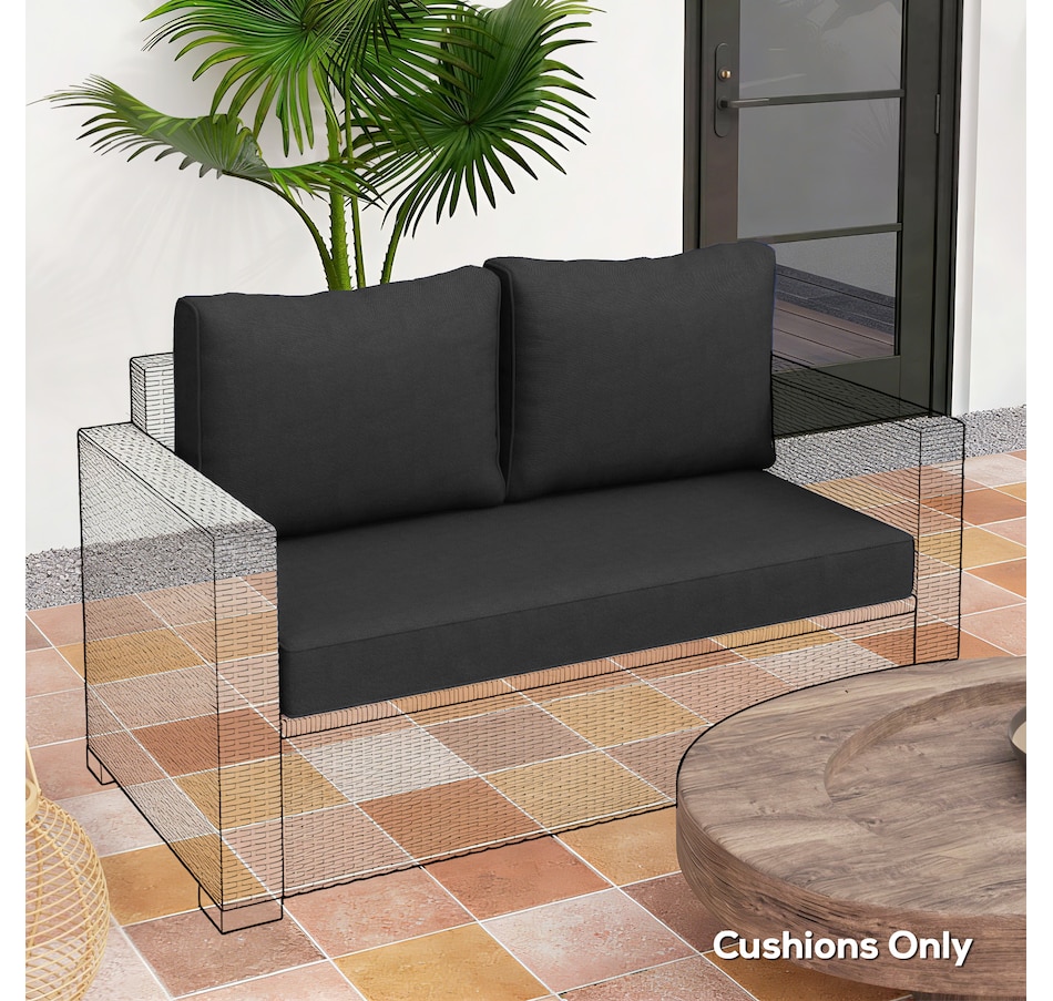 Image 930617_ALTMORE8.jpg, Product 930-617 / Price $149.99, Outsunny 2 Seater Outdoor Seat Cushions Patio Furniture Cushions Black from Outsunny on TSC.ca's Home & Garden department