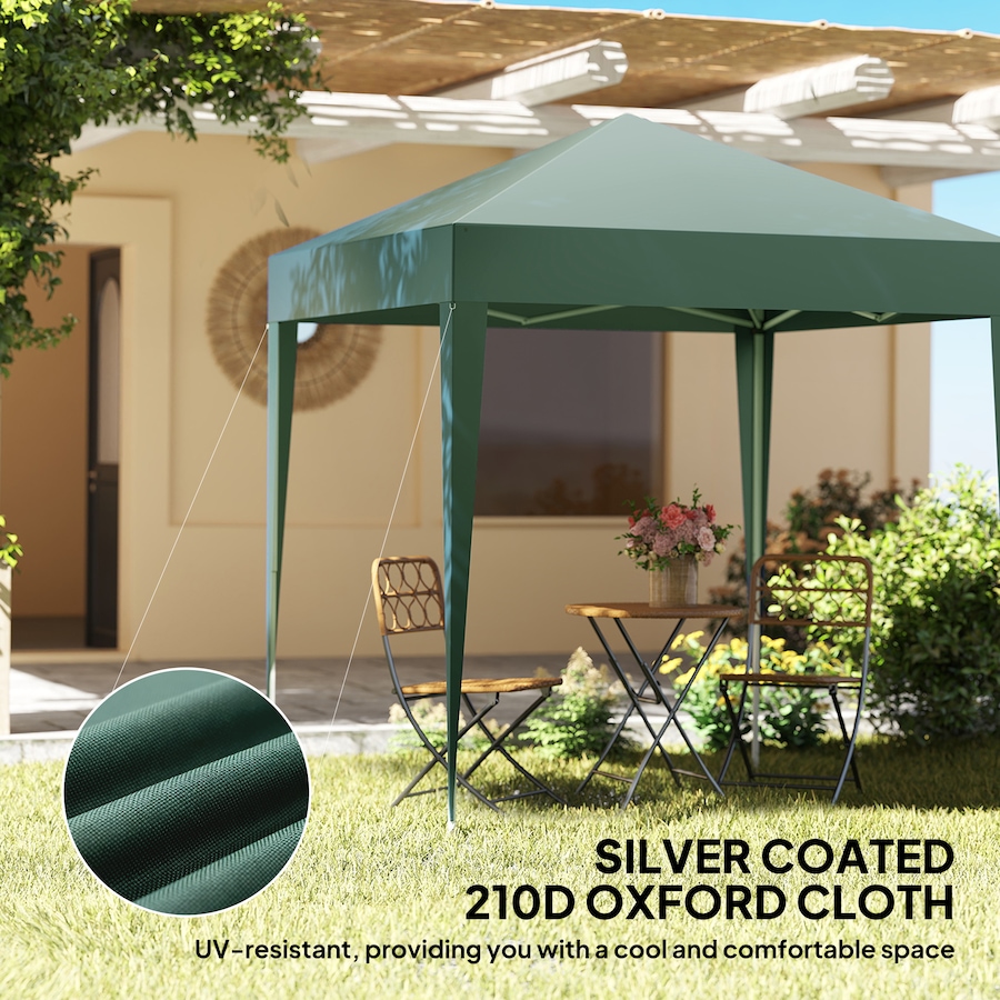 Image 930624_ALTMORE4.jpg, Product 930-624 / Price $123.99, Outsunny 6.6'x6.6' Pop Up Canopy Tent for Outdoor, Garden, Patio Dark Green from Outsunny on TSC.ca's Home & Garden department
