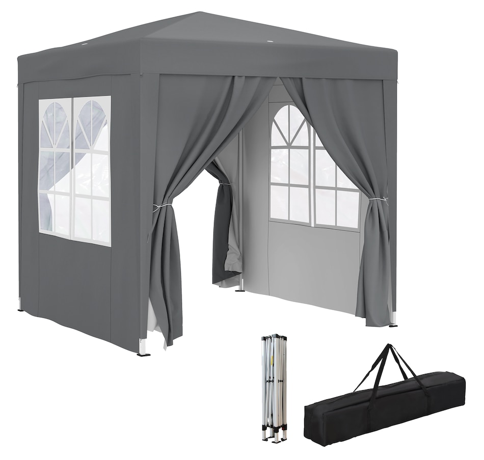 Image 930634.jpg, Product 930-634 / Price $124.99, Outsunny 6.6'x6.6' Pop Up Canopy Tent for Outdoor, Garden, Patio, Grey from Outsunny on TSC.ca's Home & Garden department