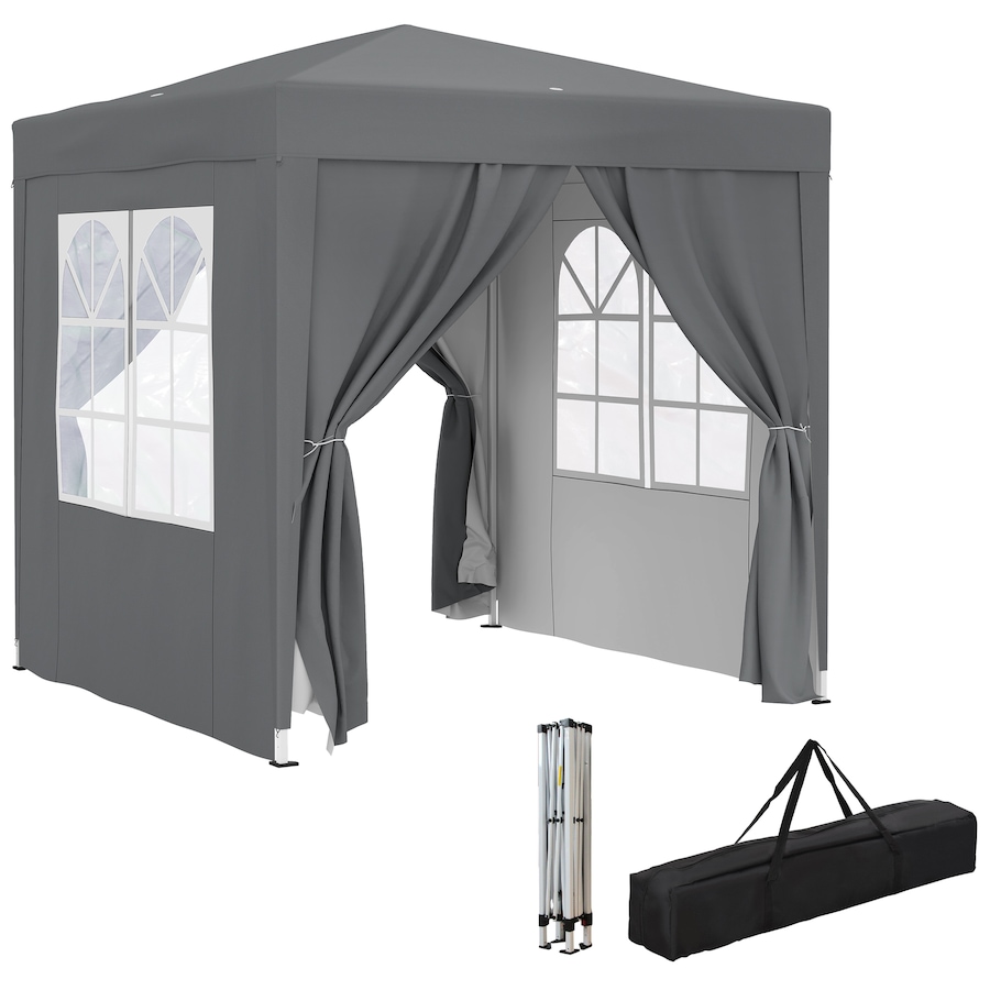 Image 930634.jpg, Product 930-634 / Price $129.99, Outsunny 6.6'x6.6' Pop Up Canopy Tent for Outdoor, Garden, Patio, Grey from Outsunny on TSC.ca's Home & Garden department