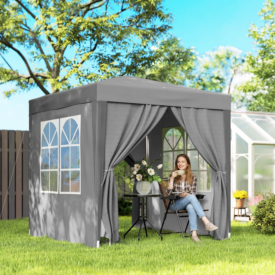 Image 930634_ALTMORE1.jpg, Product 930-634 / Price $129.99, Outsunny 6.6'x6.6' Pop Up Canopy Tent for Outdoor, Garden, Patio, Grey from Outsunny on TSC.ca's Home & Garden department