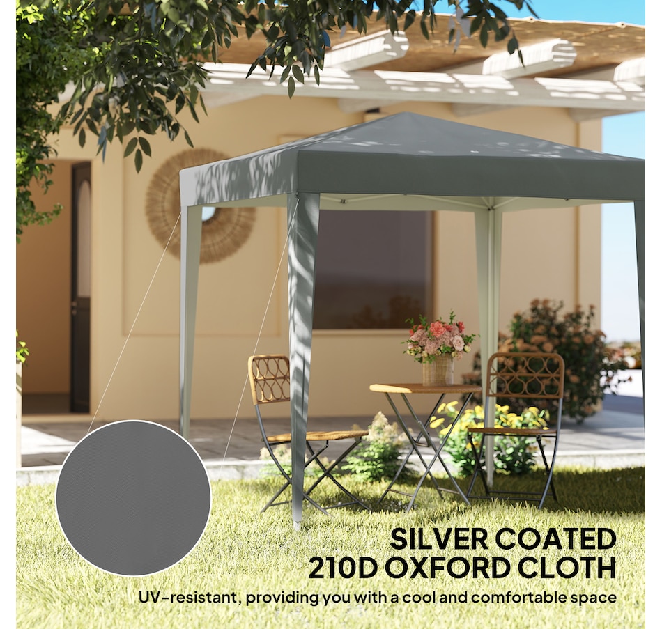 Image 930634_ALTMORE4.jpg, Product 930-634 / Price $124.99, Outsunny 6.6'x6.6' Pop Up Canopy Tent for Outdoor, Garden, Patio, Grey from Outsunny on TSC.ca's Home & Garden department