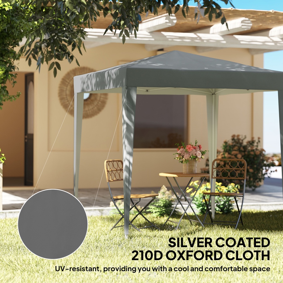 Image 930634_ALTMORE4.jpg, Product 930-634 / Price $129.99, Outsunny 6.6'x6.6' Pop Up Canopy Tent for Outdoor, Garden, Patio, Grey from Outsunny on TSC.ca's Home & Garden department