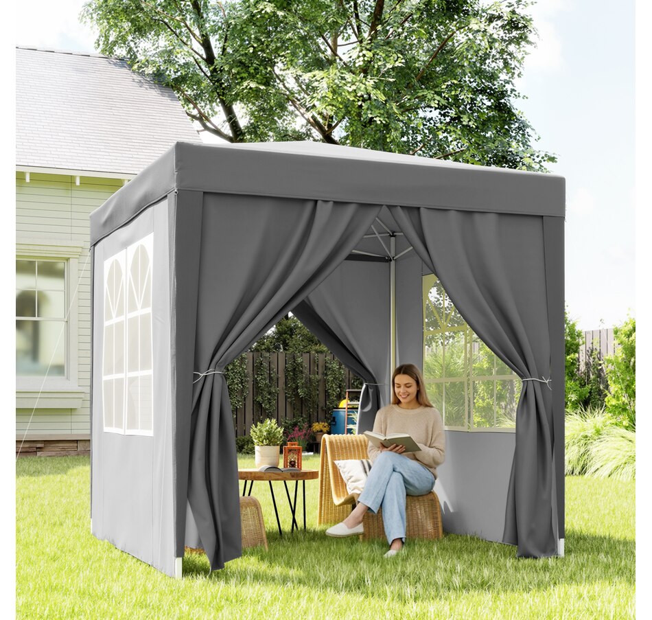 Image 930634_ALTMORE7.jpg, Product 930-634 / Price $124.99, Outsunny 6.6'x6.6' Pop Up Canopy Tent for Outdoor, Garden, Patio, Grey from Outsunny on TSC.ca's Home & Garden department