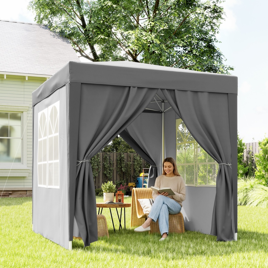 Image 930634_ALTMORE7.jpg, Product 930-634 / Price $129.99, Outsunny 6.6'x6.6' Pop Up Canopy Tent for Outdoor, Garden, Patio, Grey from Outsunny on TSC.ca's Home & Garden department