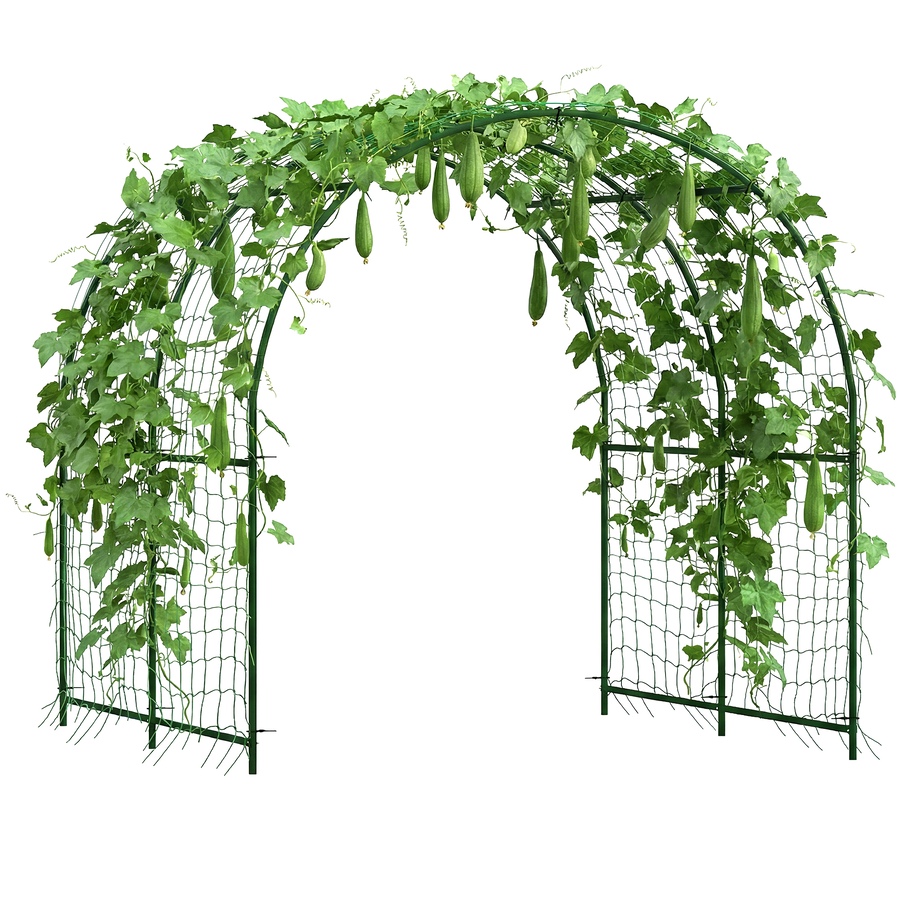 Image 930636.jpg, Product 930-636 / Price $125.99, Outsunny Garden Arch Trellis, 7.1FT Tall Cucumber Trellis with Net from Outsunny on TSC.ca's Home & Garden department
