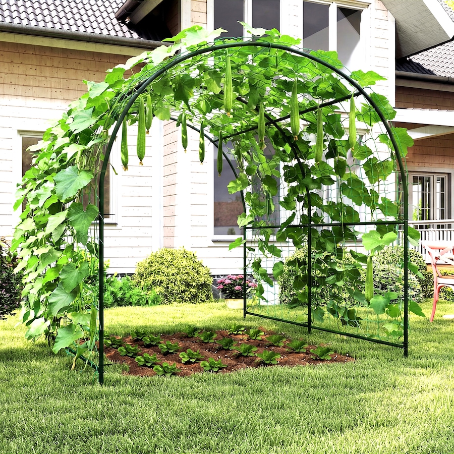 Image 930636_ALTMORE1.jpg, Product 930-636 / Price $125.99, Outsunny Garden Arch Trellis, 7.1FT Tall Cucumber Trellis with Net from Outsunny on TSC.ca's Home & Garden department